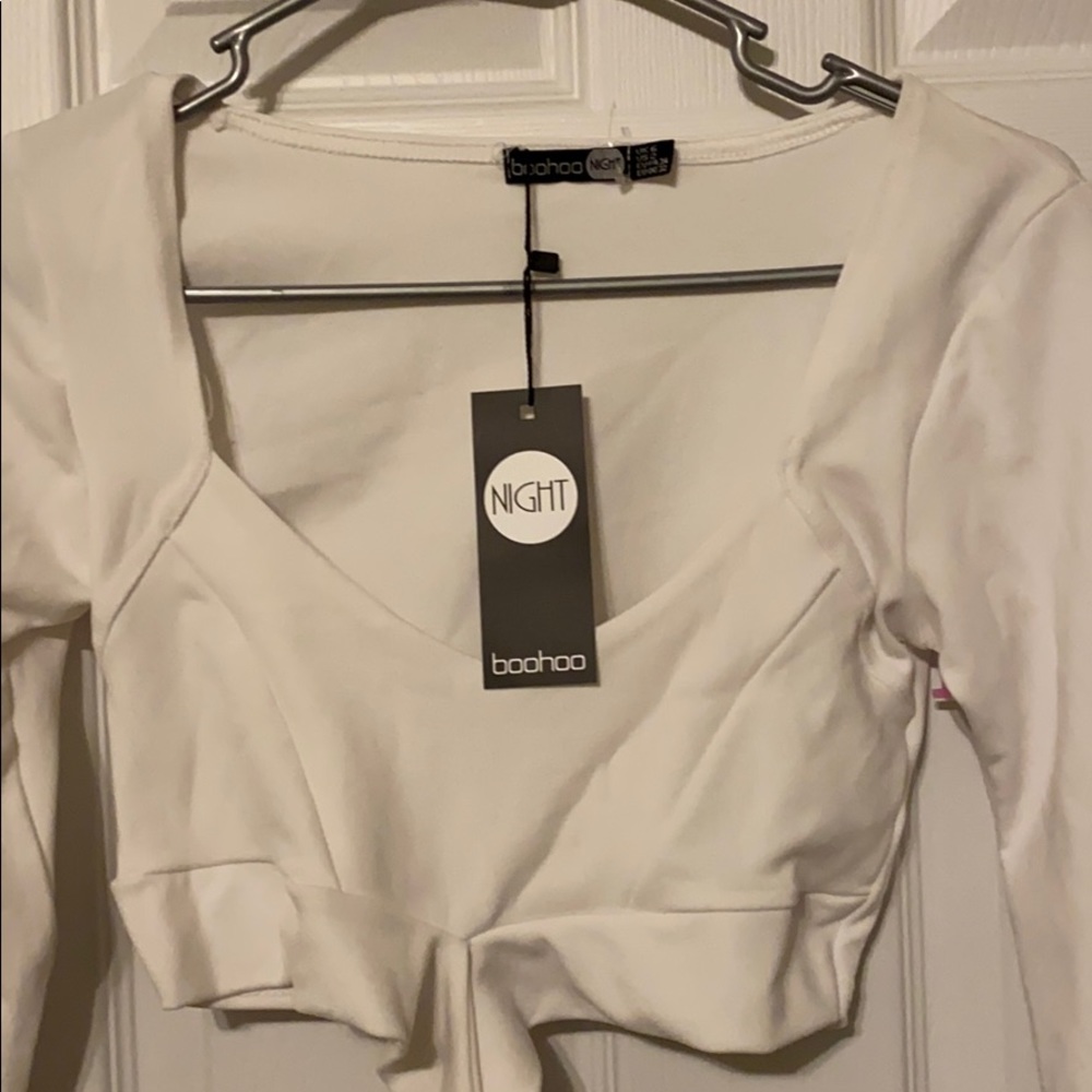 Long sleeve cut out Bralet top or crop